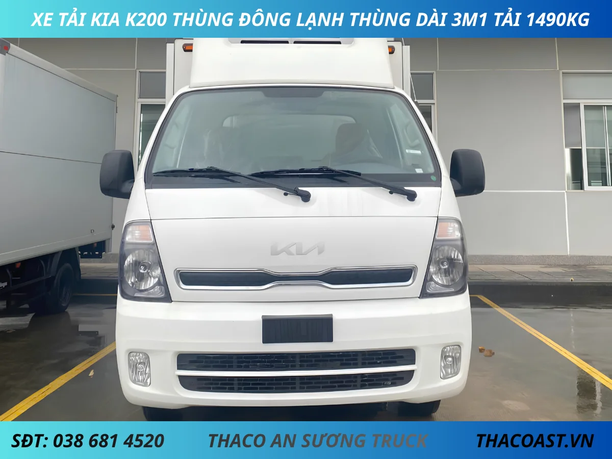 1000004034 XE TẢI KIA K200 THÙNG ĐÔNG LẠNH DÀI 3M1 TẢI TRỌNG 1490KG