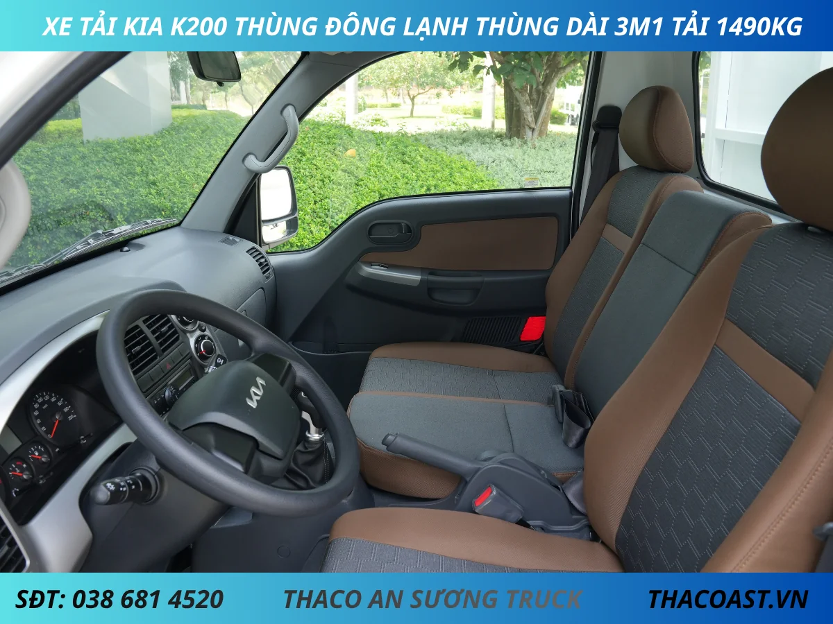 nội thất xe tải kia k200 thùng đông lạnh