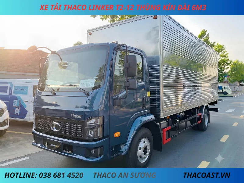 THACO LINKER T2-12 Thùng kín màu xanh