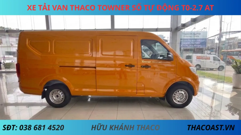 XE Van TF480 2 chỗ số tự động THÙNG DÀI 2M9 TẢI TRỌNG 945KG màu cam