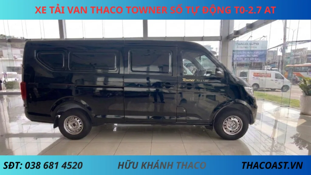 XE Van TF480 2 chỗ số tự động THÙNG DÀI 2M9 TẢI TRỌNG 945KG màu đen
