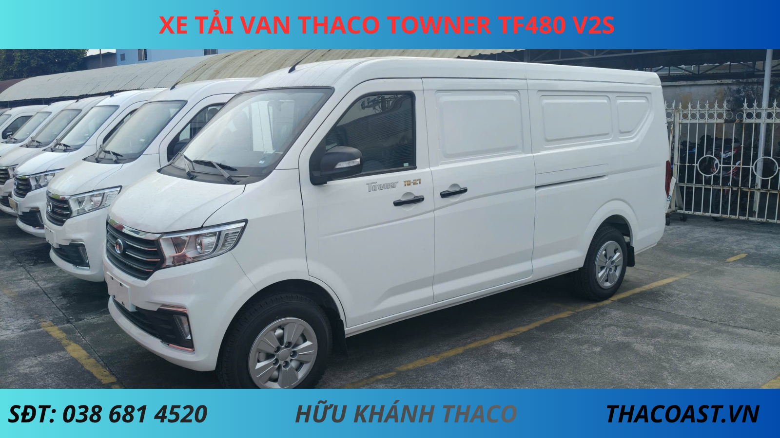 TF480 2 chỗ số sàn tải trọng 945kg, khoang hàng lớn 5m3, động cơ 1.6L mạnh mẽ. Xe phù hợp giao hàng, logistics, chạy nội đô linh hoạt – liên hệ ngay để nhận giá tốt!