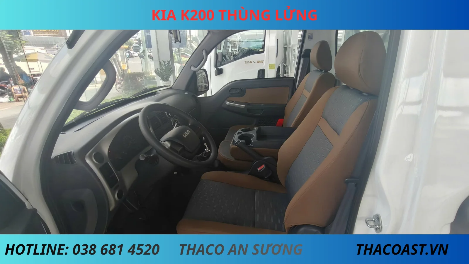 NỘI THẤT XE TẢI THÙNG LỬNG 2 TẤN KIA K200 THÙNG DÀI 3M2