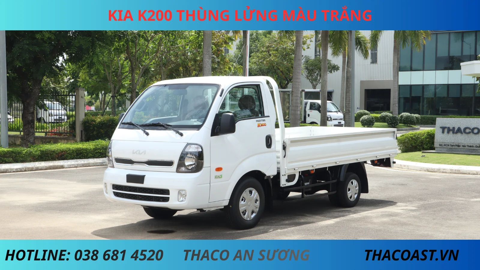 XE TẢI THÙNG LỬNG 2 TẤN KIA K200 THÙNG DÀI 3M2 MÀU TRẮNG