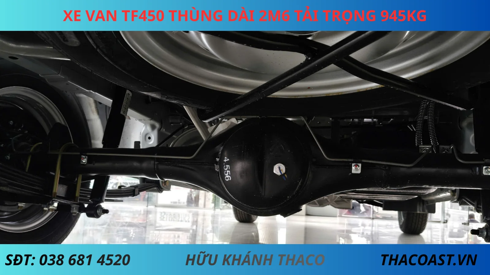 Cầu sau Xe van TF450 số sàn thùng dài 2m6 tải trọng 945kg
