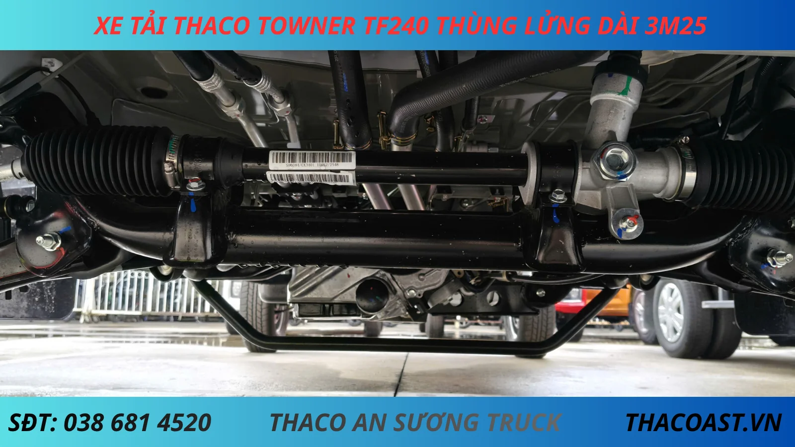 CẦU TRƯỚC XE TẢI NHẸ 1T5 TF240 THÙNG LỬNG DÀI 3M25