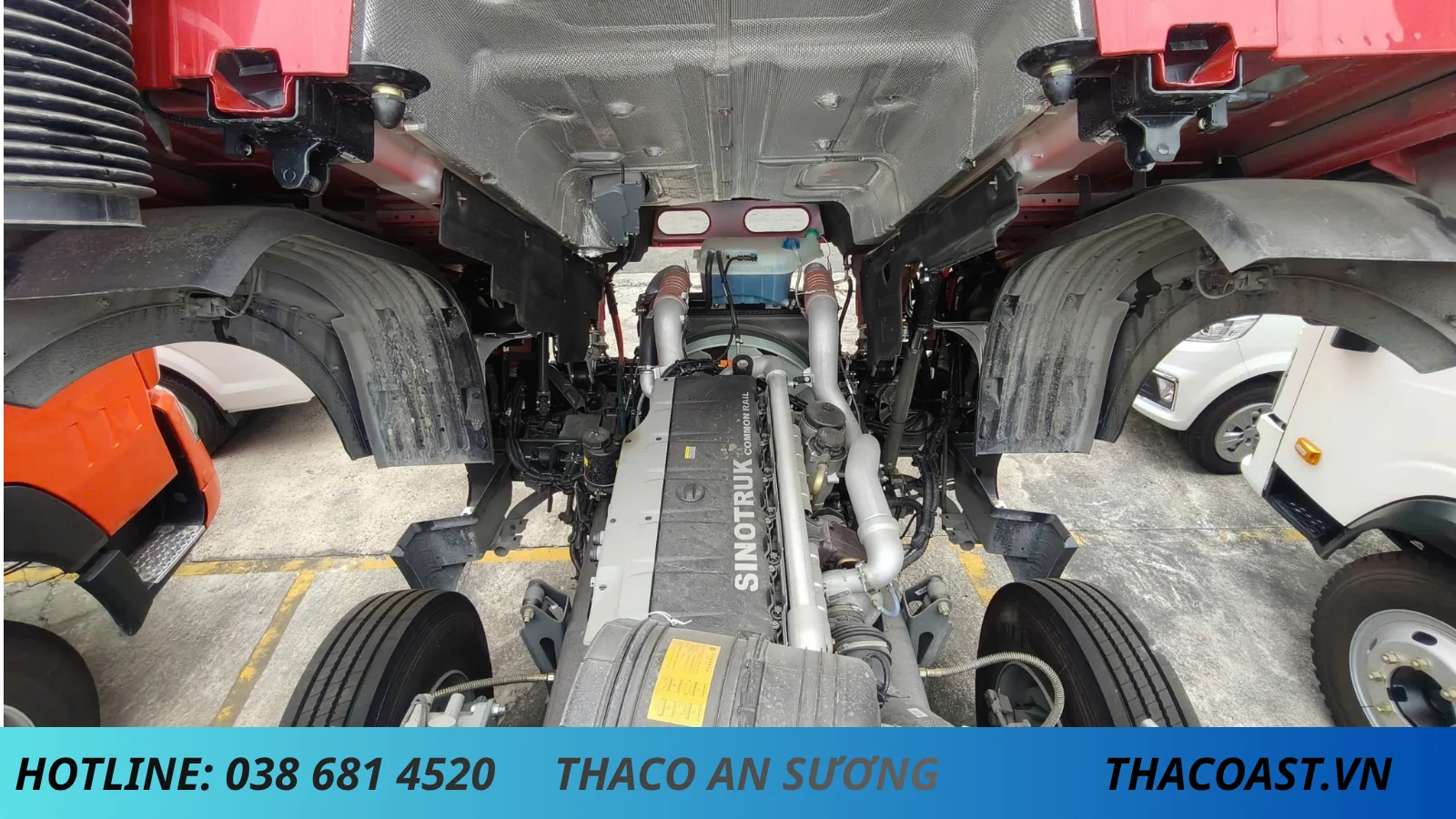 ĐỘNG CƠ TRÊN XE ĐẦU KÉO SINOTRUK T7H CẦU 1 CẤP