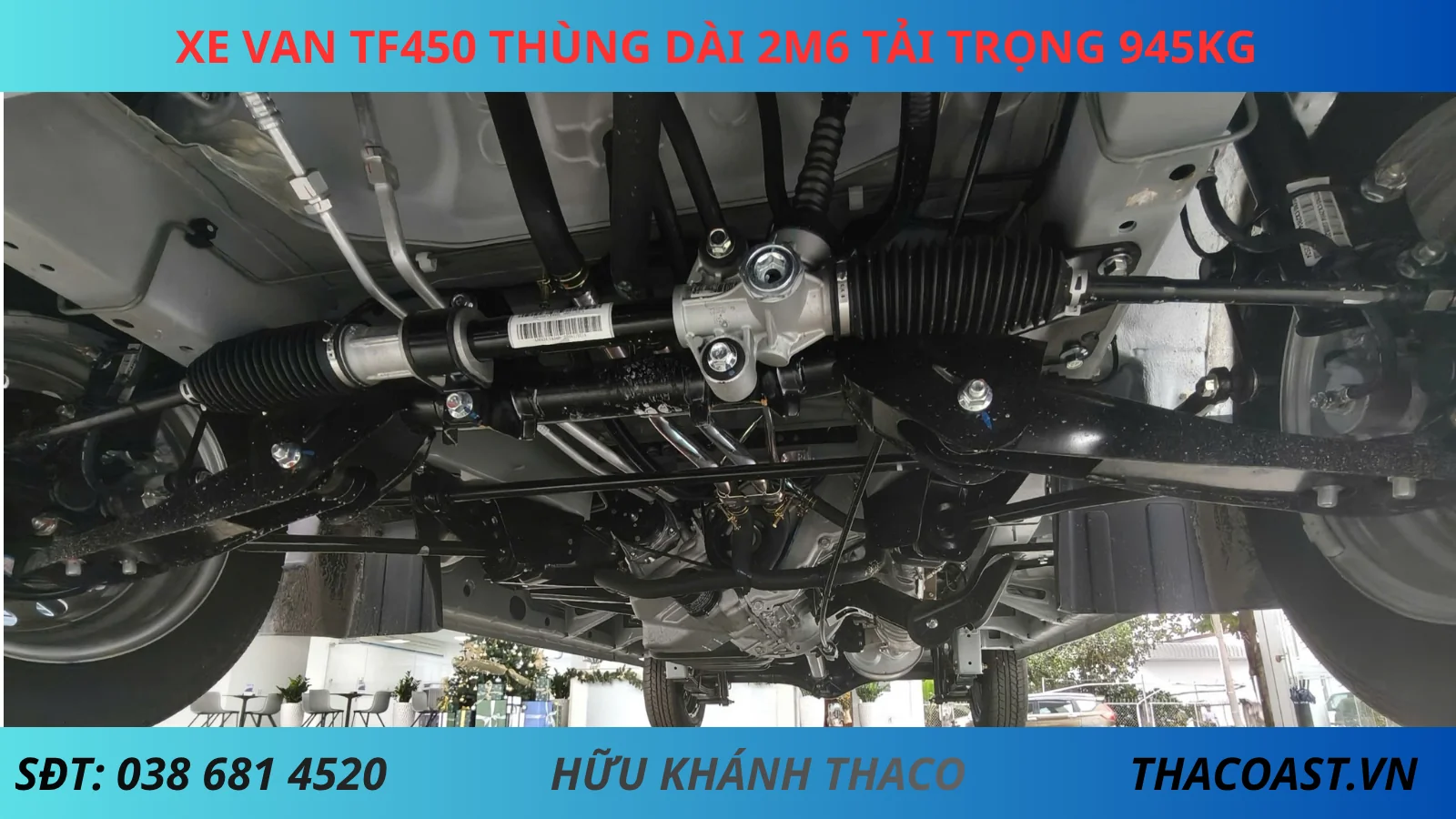 Cầu trước Xe van TF450 số sàn thùng dài 2m6 tải trọng 945kg