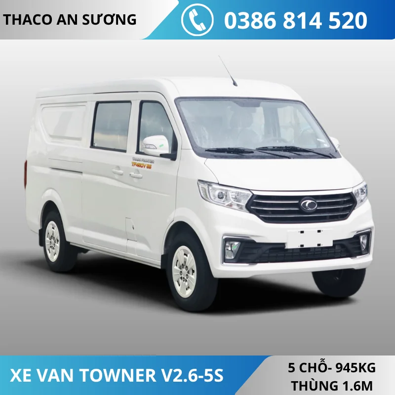 XE VAN TF450 5 CHỖ SỐ SÀN THÙNG DÀI 1M6 TẢI TRỌNG 945KG