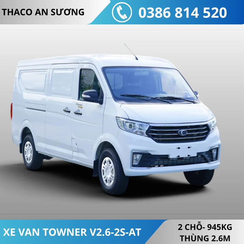 XE VAN TF450 SỐ TỰ ĐỘNG THÙNG DÀI 2M6 TẢI TRỌNG 945KG
