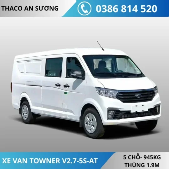 XE VAN TF480 5 CHỖ SỐ TỰ ĐỘNG THÙNG DÀI 1M9 TẢI TRỌNG 945KG