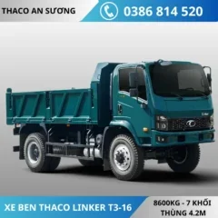 HÌNH NỀN WEB THACO LINKER T3-16 XE BEN THACO LINKER T3-16 TẢI TRỌNG 8600KG THỂ TÍCH THÙNG 7 KHỐI
