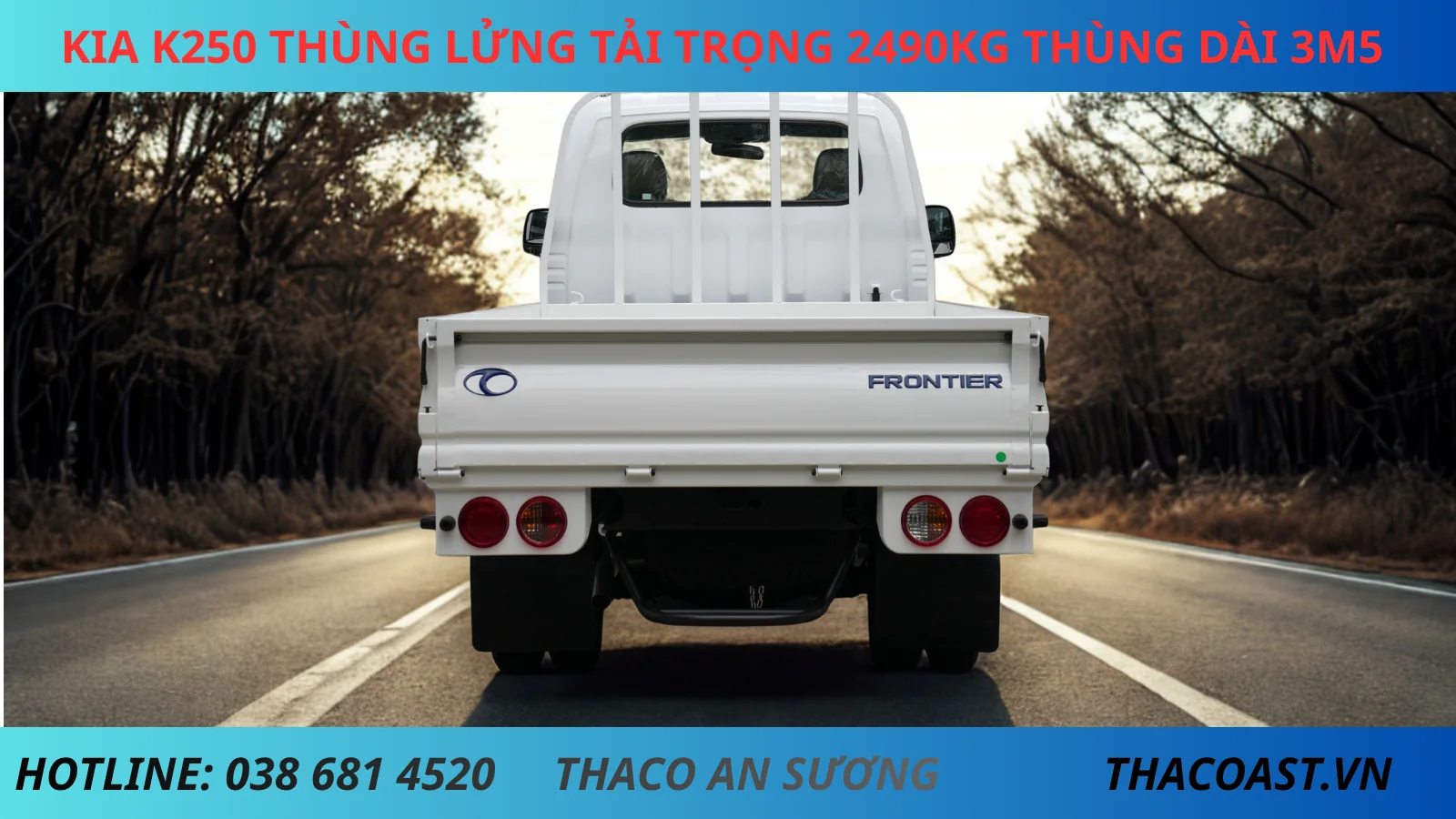 XE TẢI THÙNG LỬNG KIA K250 THÙNG DÀI 3M5 TẢI TRỌNG 2490KG