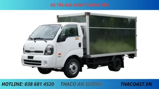 KIA-K250-THUNG KÍN xe tải Kia K250 thùng kín dài 3m5 tải trọng 2t49