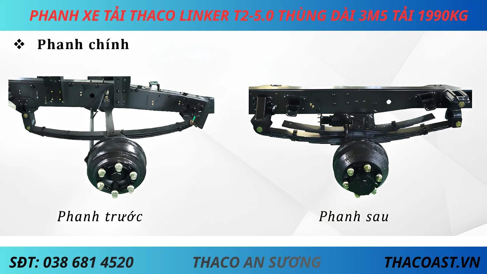 phanh chính XE TẢI 2 TẤN THACO LINKER T2-5.0