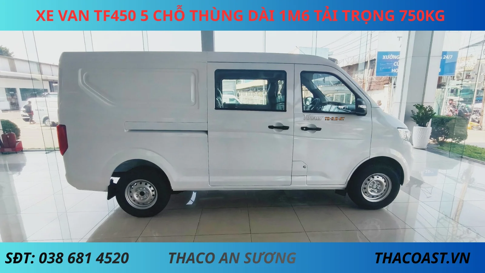 Xe Van số tự động 5 chỗ TF450/ T0-2.6-AT màu trắng