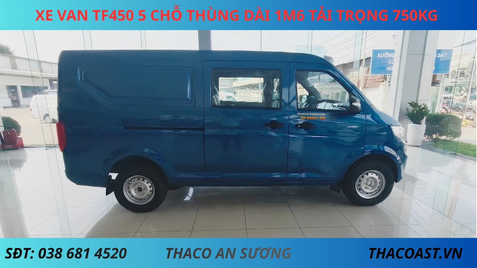 Xe Van Số Sàn 5 Chỗ TF450 màu xanh