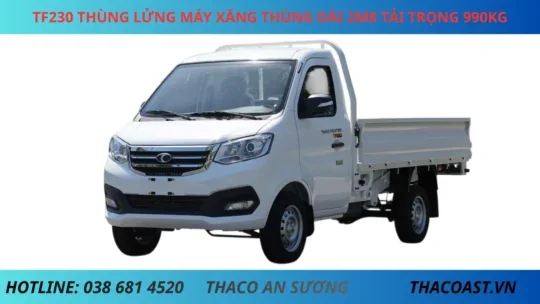 XE TẢI NHẸ THACO TF230 THÙNG LỬNG DÀI 2M8 TẢI 990KG