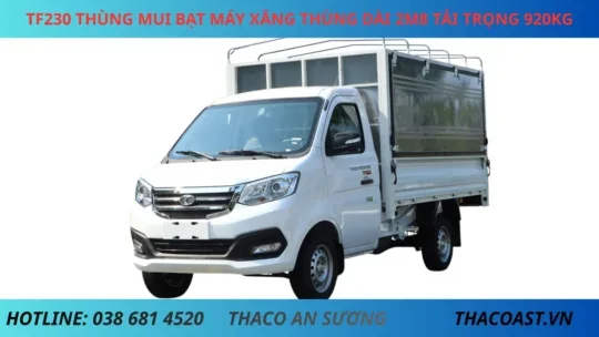 TF230-THUNG-MUI-BAT XE TẢI 920KG TF230 THÙNG MUI BẠT MỞ VĨ DÀI 2M8