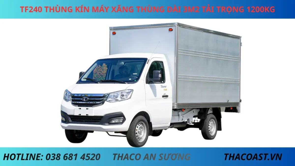 XE TẢI TF240 THÙNG KÍN DÀI 3M25 TẢI 1T2