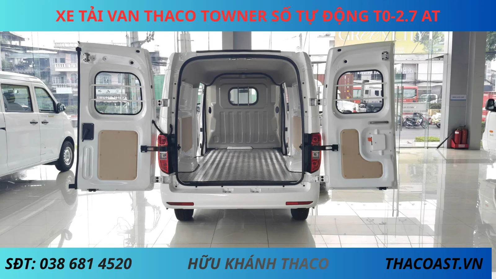 THÙNG XE VAN SỐ TỰ ĐỘNG TF480 THÙNG DÀI 2M9 TẢI TRỌNG 945KG