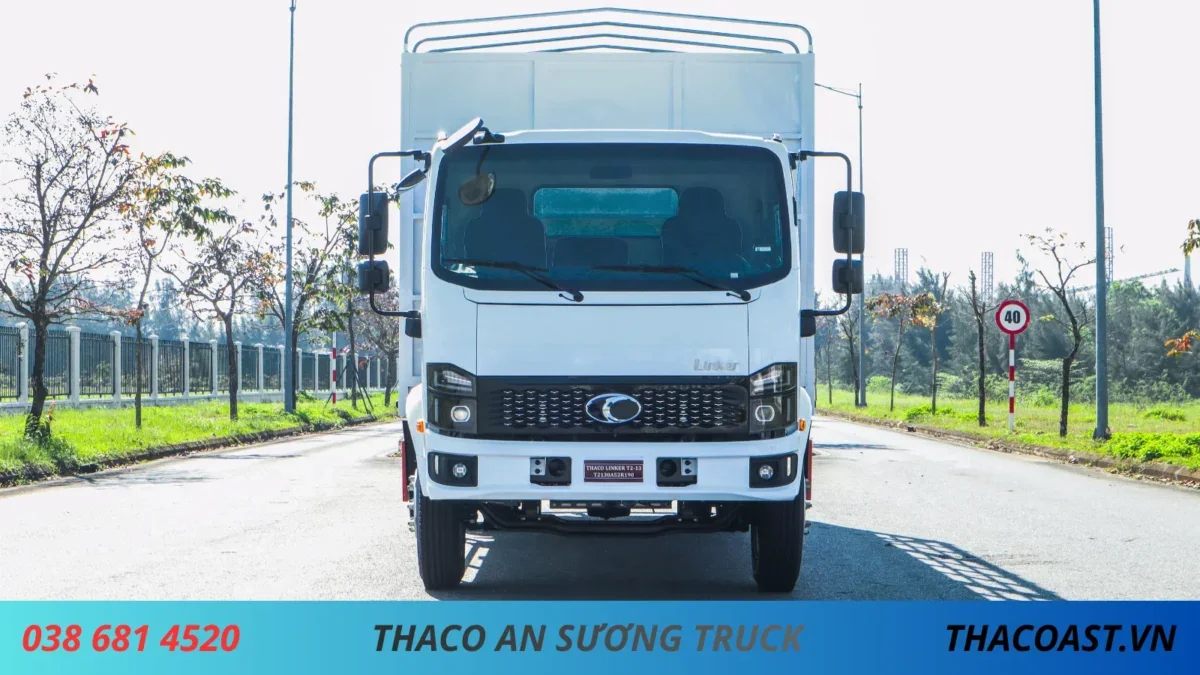 THACO LINKER T2-13 MUI BẠT XE TẢI THACO LINKER T2-13 THÙNG MUI BẠT DÀI 6M9 TẢI 7T5