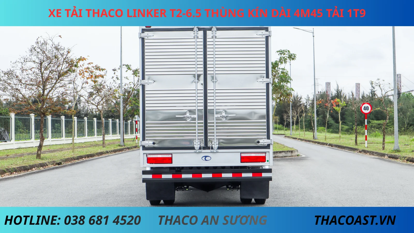 XE TẢI THÙNG KÍN THACO LINKER T2-6.5 DÀI 4M45 TẢI 1T9
