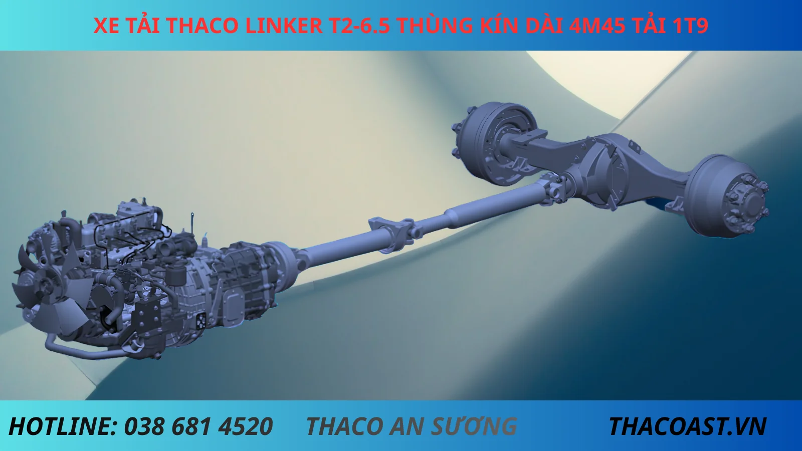 XE TẢI THÙNG KÍN THACO LINKER T2-6.5 DÀI 4M45 TẢI 1T9
