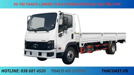 THACO LINKER T2-6.9 THÙNG LỬNG Xe tải Thaco Linker T2-6.9 thùng lửng dài 6m3 tải 1t7/3t49