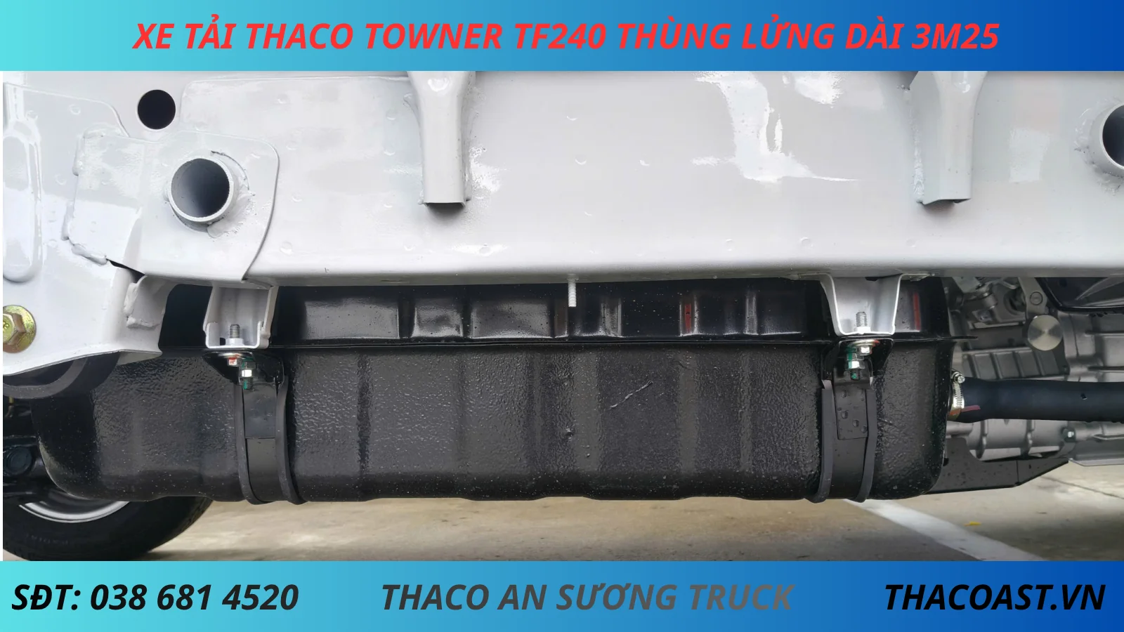 THÙNG XĂNG XE TẢI NHẸ 1T5 TF240 THÙNG LỬNG DÀI 3M25