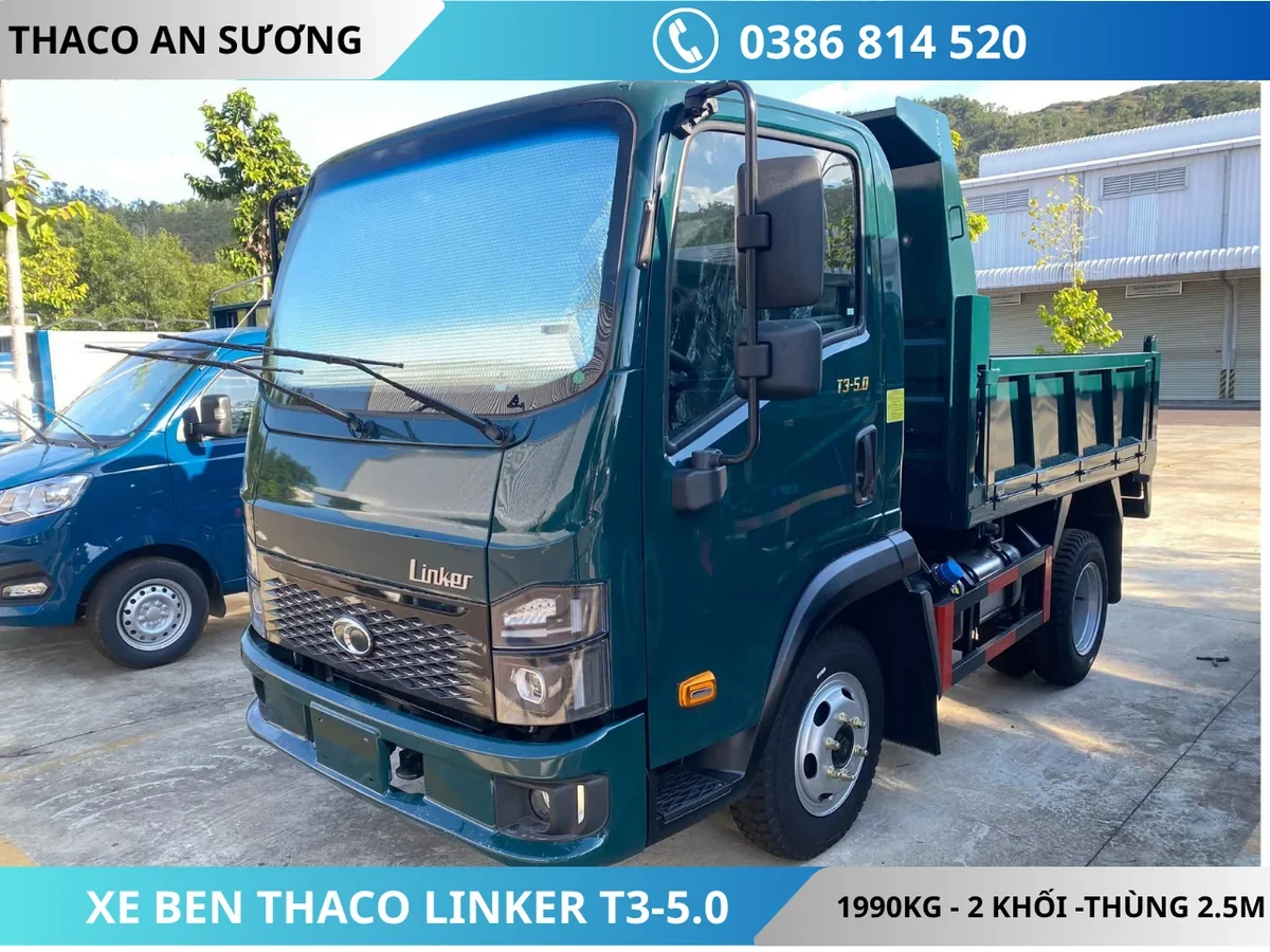 XE BEN THACO LINKER T3-5.0 TẢI TRỌNG 1990KG THỂ TÍCH THÙNG 2 KHỐI
