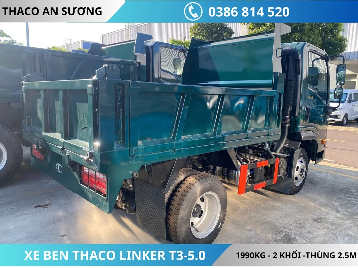 XE BEN THACO LINKER T3-5.0 TẢI TRỌNG 1990KG THỂ TÍCH THÙNG 2 KHỐI