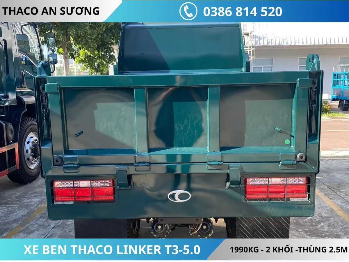 XE BEN THACO LINKER T3-5.0 TẢI TRỌNG 1990KG THỂ TÍCH THÙNG 2 KHỐI