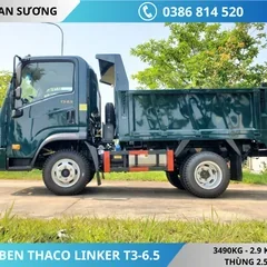 XE BEN THACO LINKER T3-6.5 (3) XE BEN THACO LINKER T3-6.5 TẢI TRỌNG 3490KG THỂ TÍCH THÙNG 2.9 KHỐI