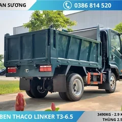XE BEN THACO LINKER T3-6.5 (8) XE BEN THACO LINKER T3-6.5 TẢI TRỌNG 3490KG THỂ TÍCH THÙNG 2.9 KHỐI