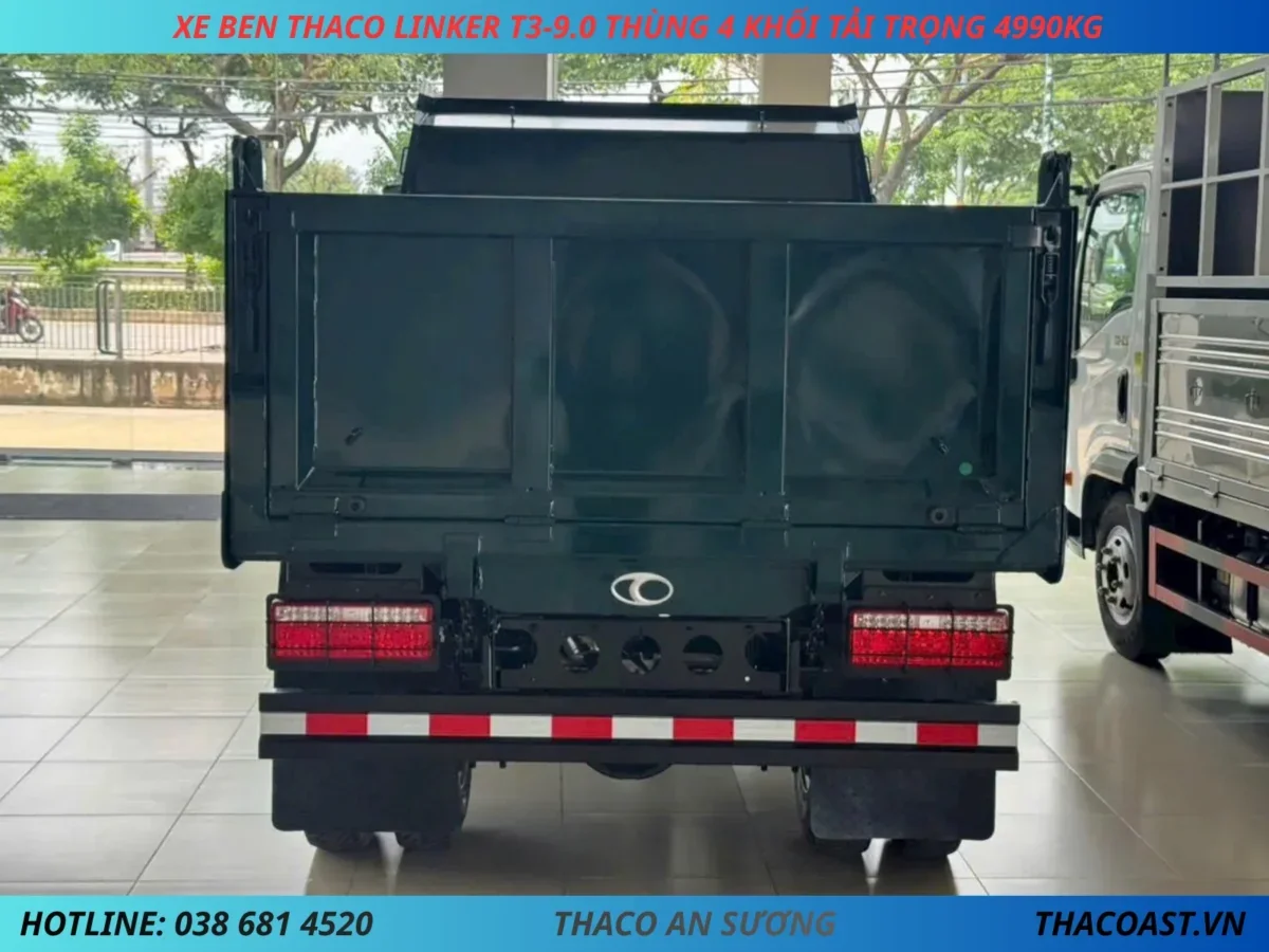 XE BEN THACO LINKER T3-9.0 4 khối (6) XE BEN THACO LINKER T3-9.0 TẢI TRỌNG 4990KG THỂ TÍCH THÙNG 4 KHỐI