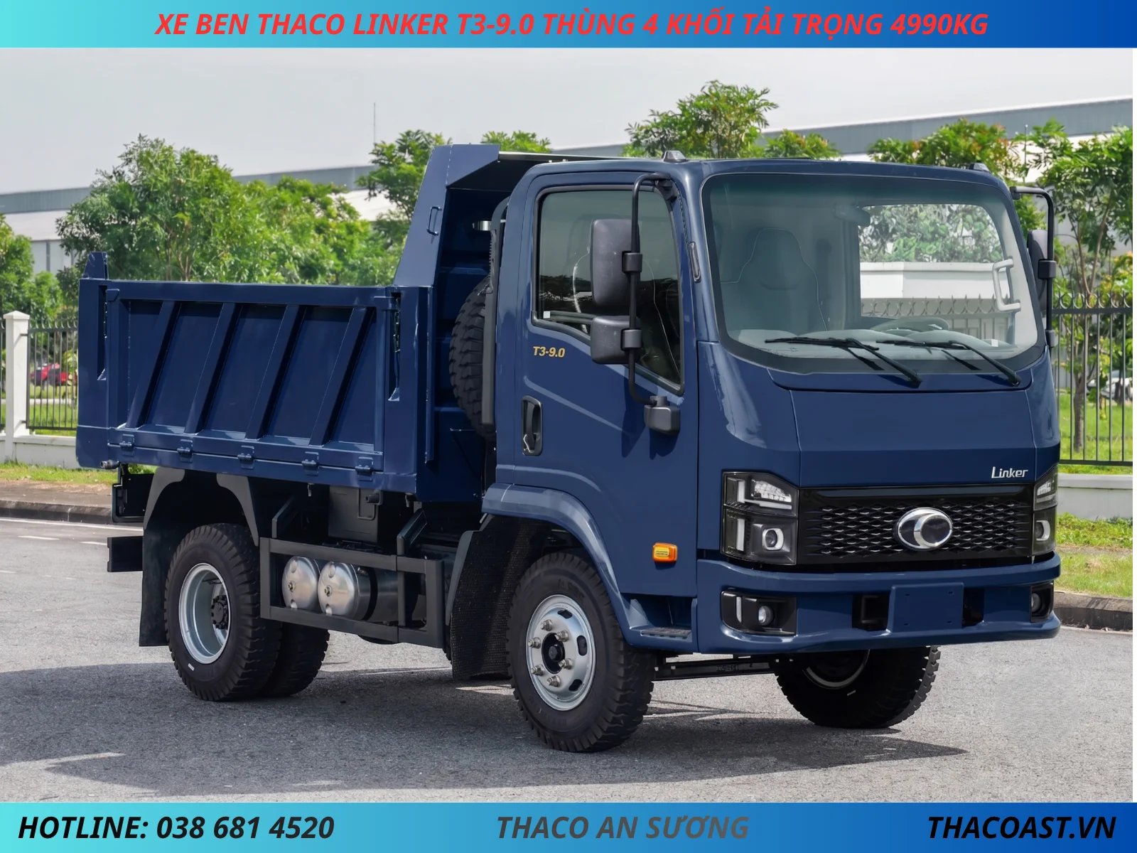 XE BEN THACO LINKER T3-9.0 MÀU XANH