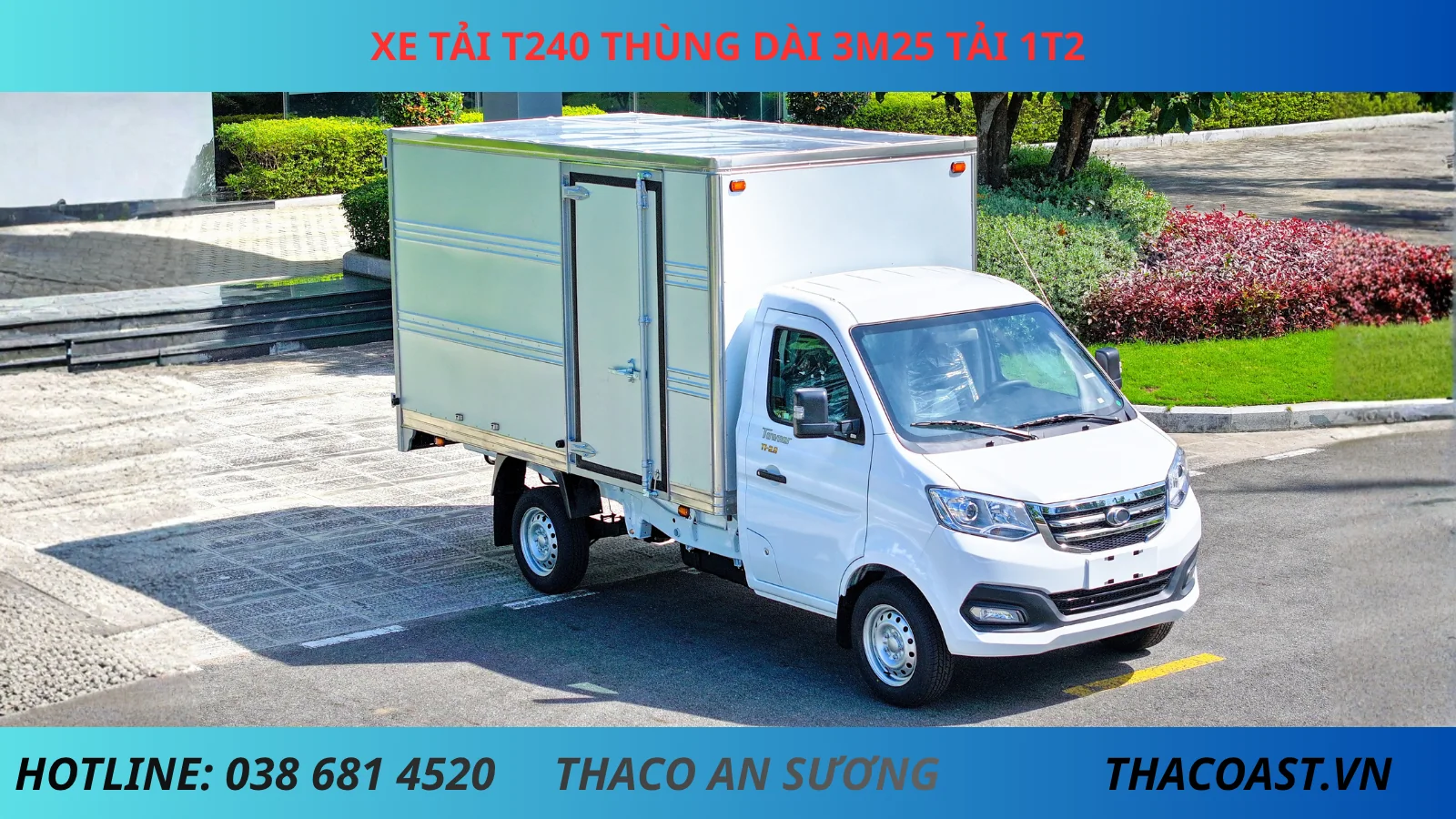 Xe tải TF240 thùng kín dài 3m25 tải 1T2