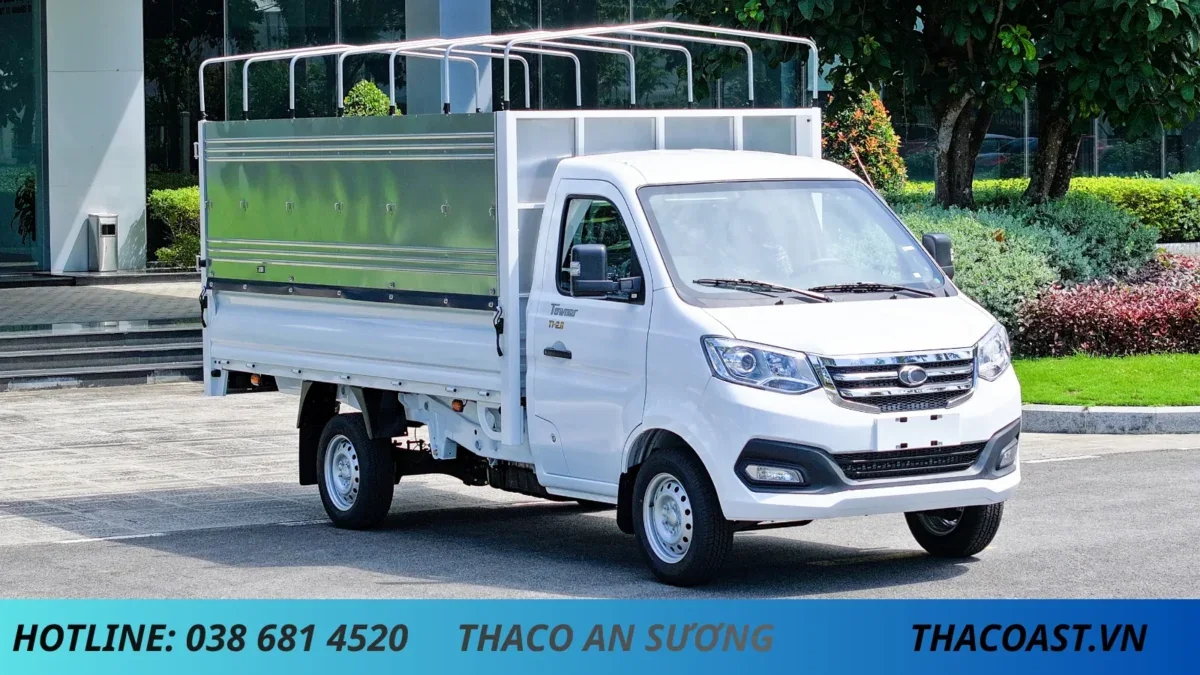 XE TẢI T240 THÙNG DÀI 3m2 TẢI 1280Kg (4) XE TẢI NHẸ 1 TẤN 5 TF240 THÙNG MUI BẠT DÀI 3M25
