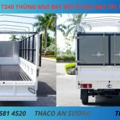 XE TẢI T240 THÙNG DÀI 3m2 TẢI 1280Kg (8) XE TẢI NHẸ 1 TẤN 5 TF240 THÙNG MUI BẠT DÀI 3M25