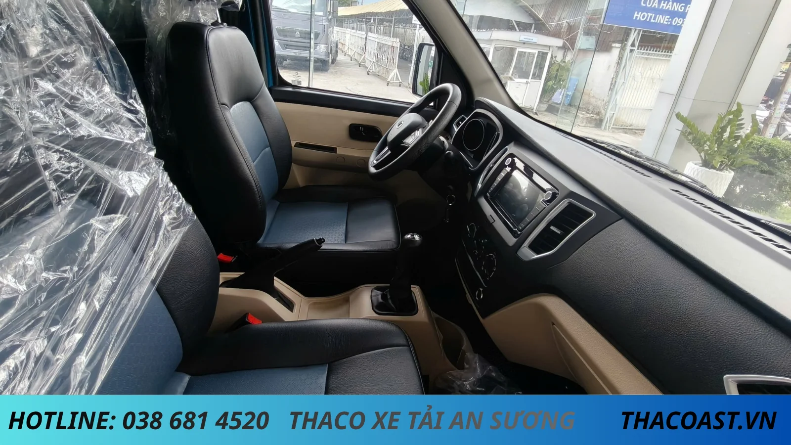 NỘI THẤT XE TẢI THÙNG MUI BẠT MỞ VĨ TF220 THÙNG DÀI 2M3 TẢI DƯỚI 1 TẤN