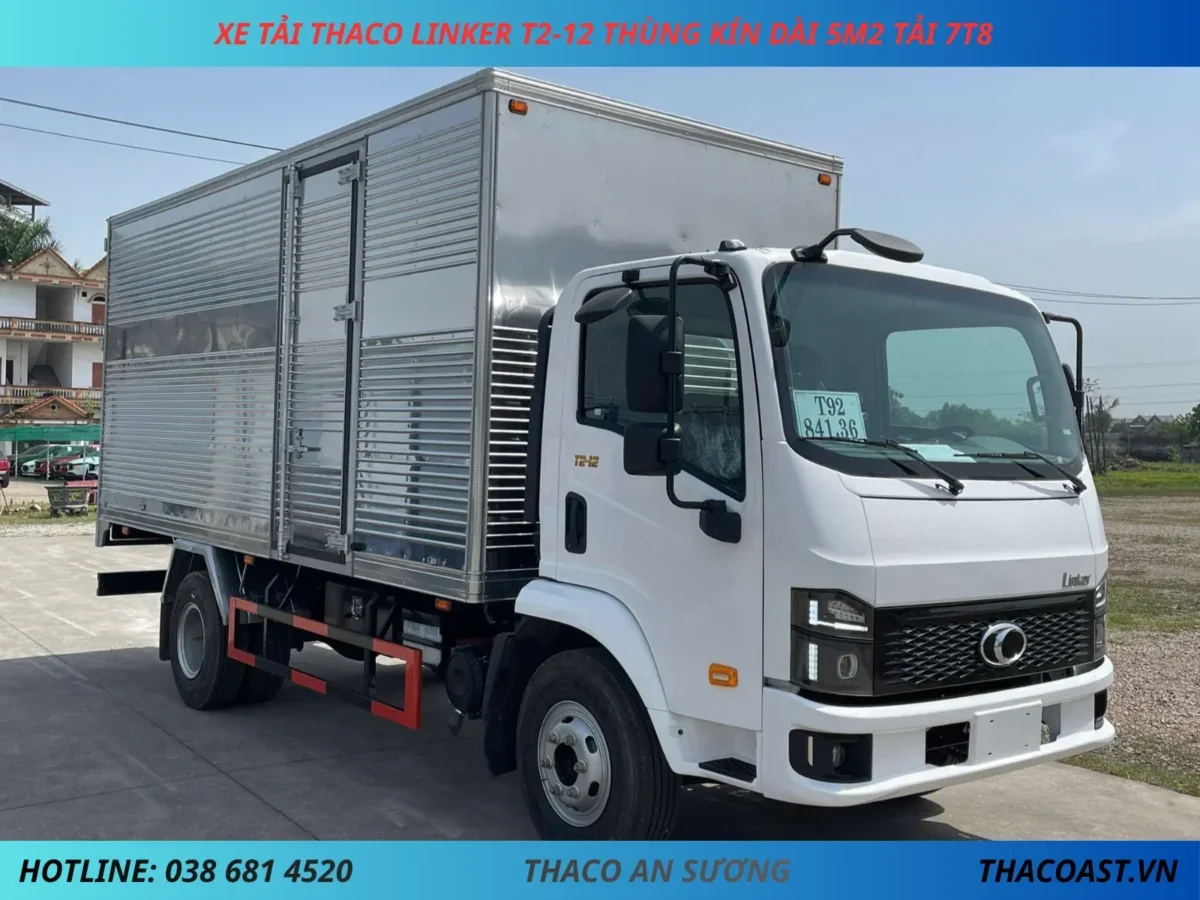 XE TẢI 8 TẤN THACO LINKER T2-12 THÙNG KÍN DÀI 5M2