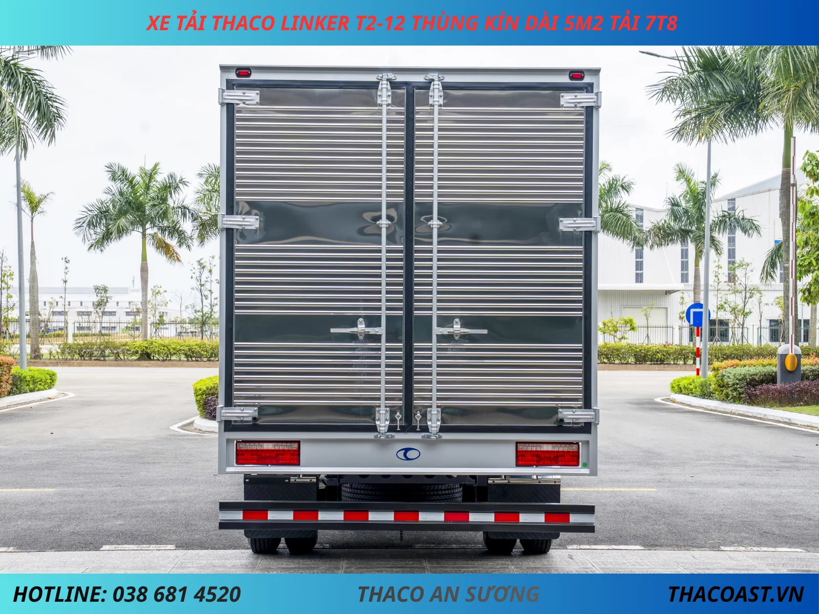 XE TẢI THACO LINKER T2-12 THÙNG KÍN DÀI 5M2 TẢI 7T8