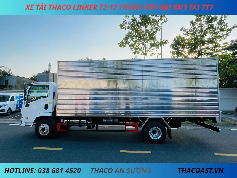 XE TẢI THACO LINKER T2-12 THÙNG KÍN DÀI 6M3 TẢI 7T7 (5) XE TẢI 8 TẤN THACO LINKER T2-12 THÙNG KÍN DÀI 6M3
