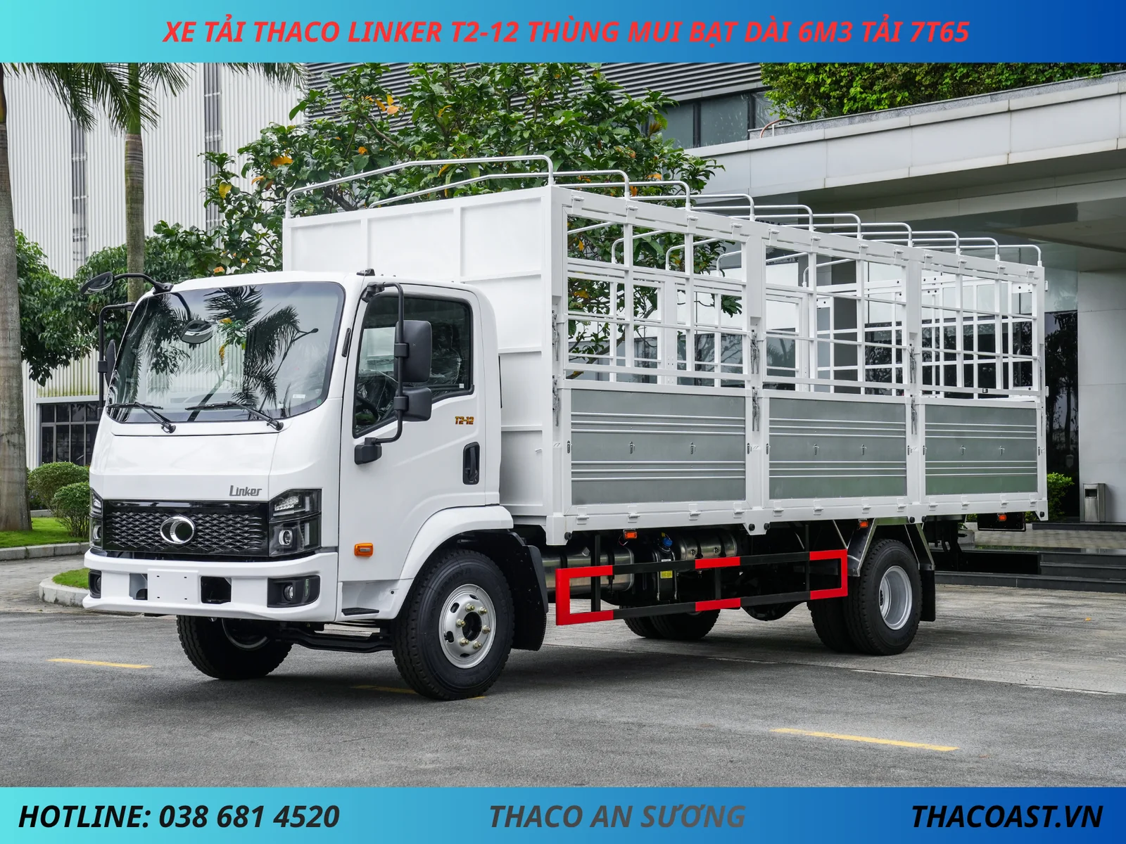 XE TẢI 8 TẤN THACO LINKER T2-12 THÙNG MUI BẠT DÀI 6M3