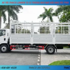XE TẢI THACO LINKER T2-12 THÙNG MUI BẠT DÀI 6M3 TẢI 7T65 XE TẢI 8 TẤN THACO LINKER T2-12 THÙNG MUI BẠT DÀI 6M3