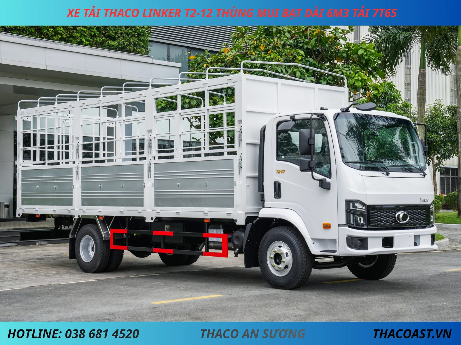 XE TẢI 8 TẤN THACO LINKER T2-12 THÙNG MUI BẠT DÀI 6M3