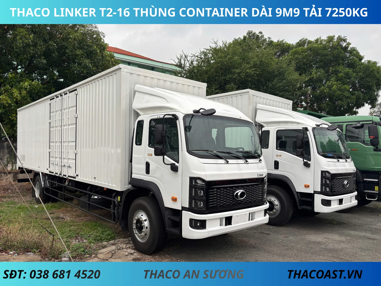 XE TẢI THACO LINKER T2-16 THÙNG CONTAINER DÀI 9M9 TẢI 7T25