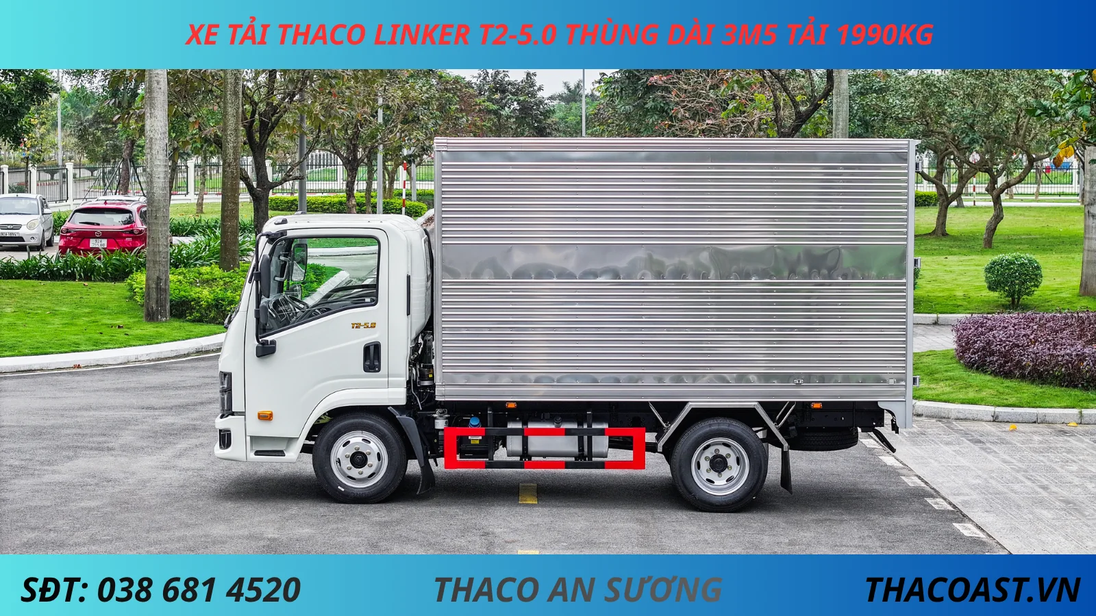 XE TẢI 2 TẤN THACO LINKER T2-5.0 THÙNG KÍN DÀI 3M6