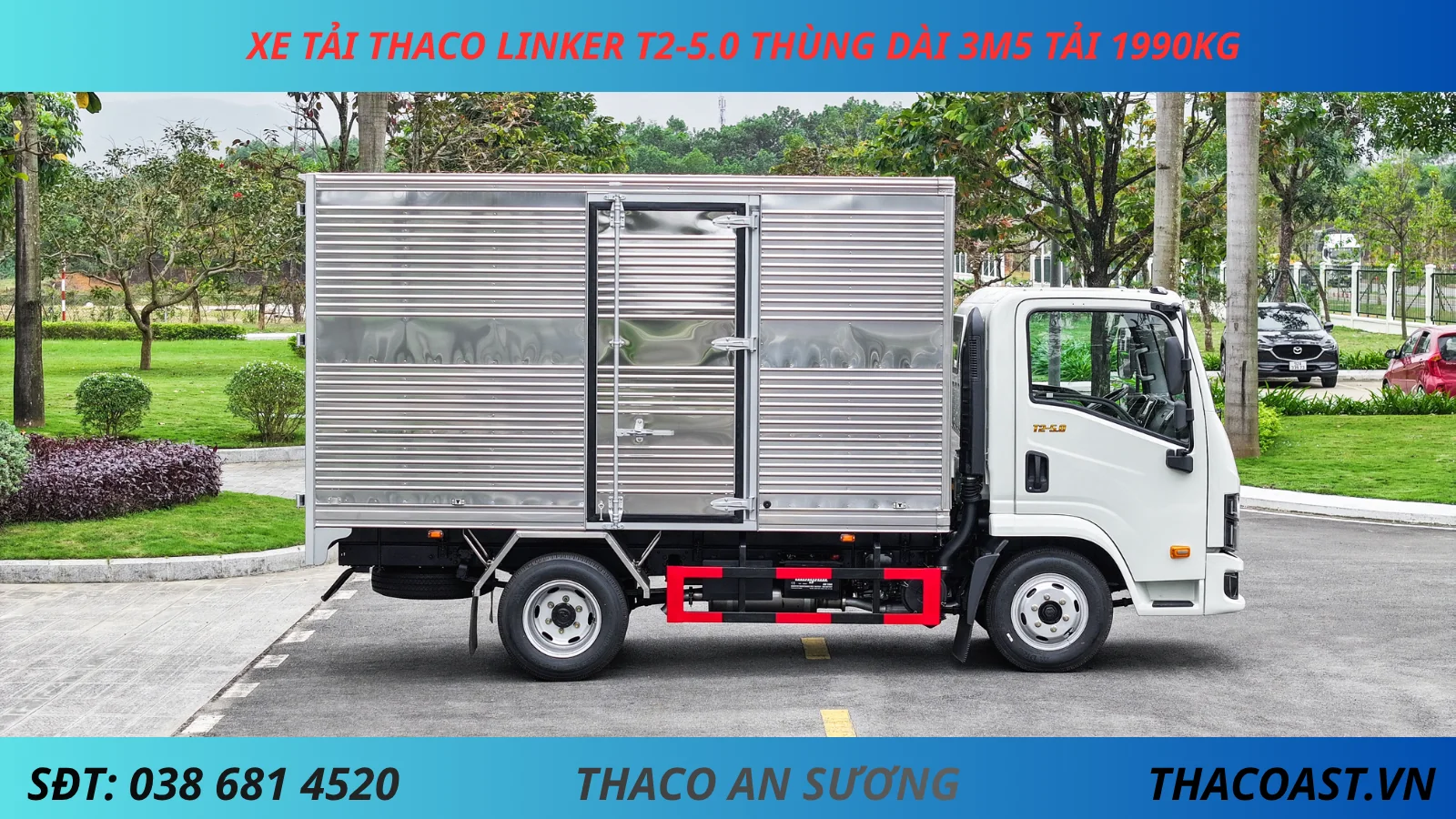 XE TẢI 2 TẤN THACO LINKER T2-5.0 THÙNG KÍN DÀI 3M6
